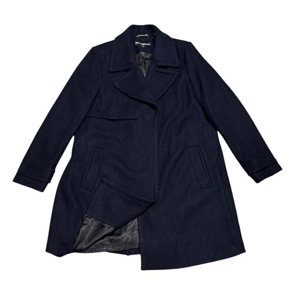 KARL LAGERFELD Wool Luxury Designer Business Casual Winter Pea Coat Womens XL - Picture 5 of 5